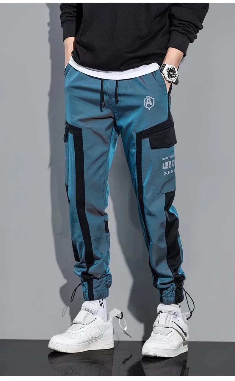 Slim Fit Ribbon Cargo Joggers