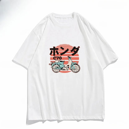 Vintage Japanese Motorcycle Printed Tee Unisex