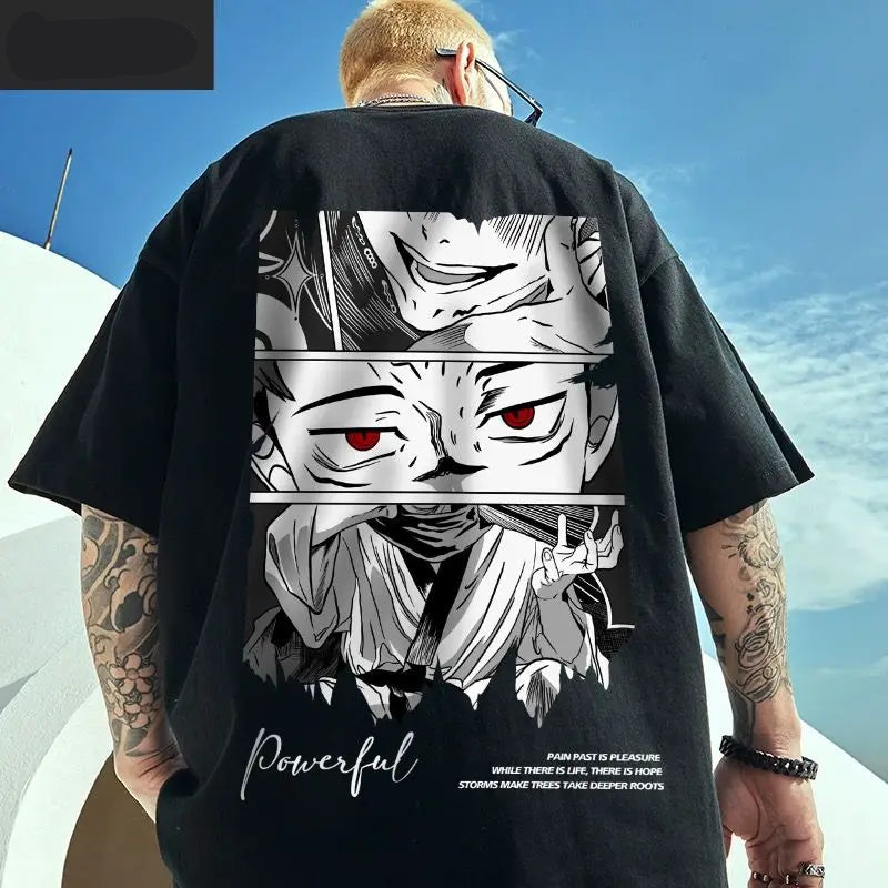 Harajuku Y2K Oversized Manga Graphic Tee
