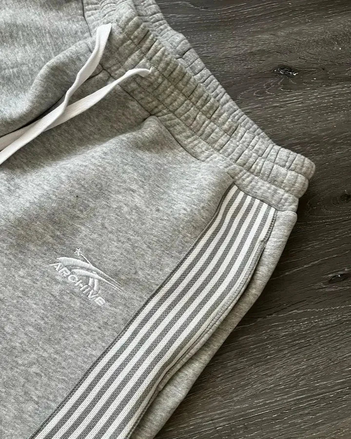 Embroidered Grey Camo Jogger Sweatpants Unisex