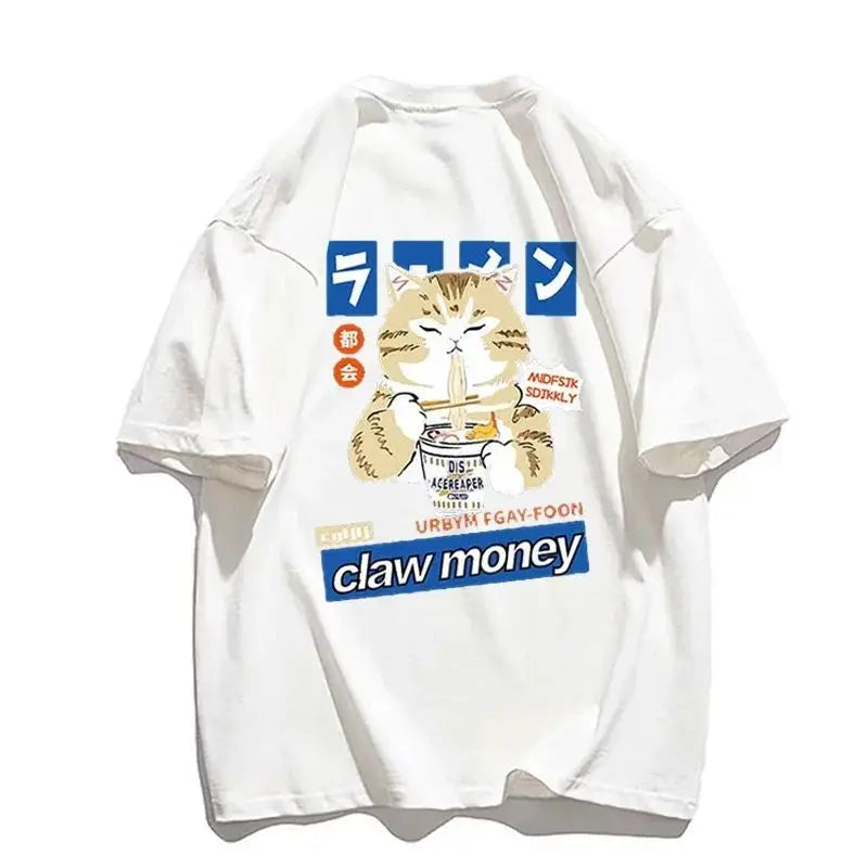 Cartoon Comic Loose Fit Cotton Women's T-shirt