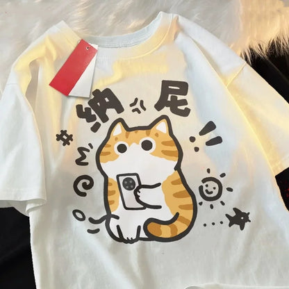 Breathable Cotton Dog Print Short Sleeve