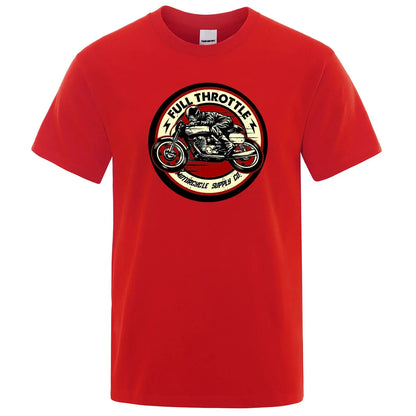 Rockabilly Motorcycle Rider Graphic Summer Shirt