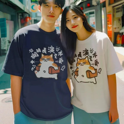 Breathable Cotton Dog Print Short Sleeve