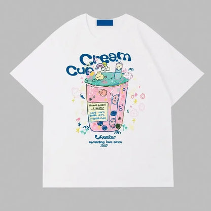Women’s Loose Fit Cotton Printed T-Shirt