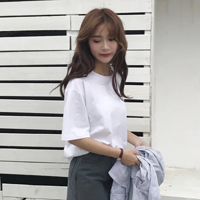 Loose Summer Cartoon Graphic Cotton Shirt
