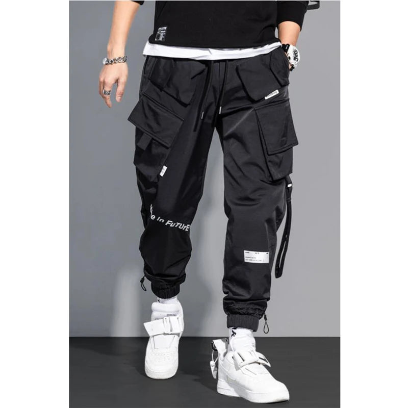 Slim Fit Ribbon Cargo Joggers