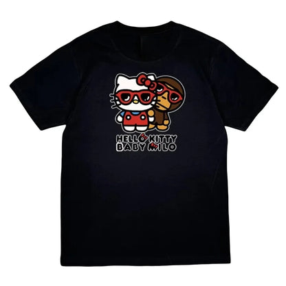 Unisex Hello Kitty Cotton Short Sleeve