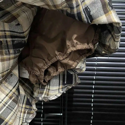 Fashion Patchwork Plaid High Waist Skirts