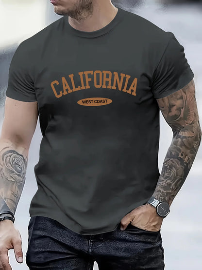 Fashionable CALIFORNIA Letter Printed T-Shirts