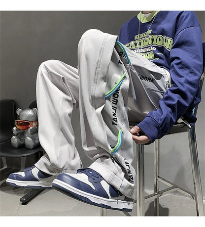 Trendy Oversized Thin Elastic Street Pants