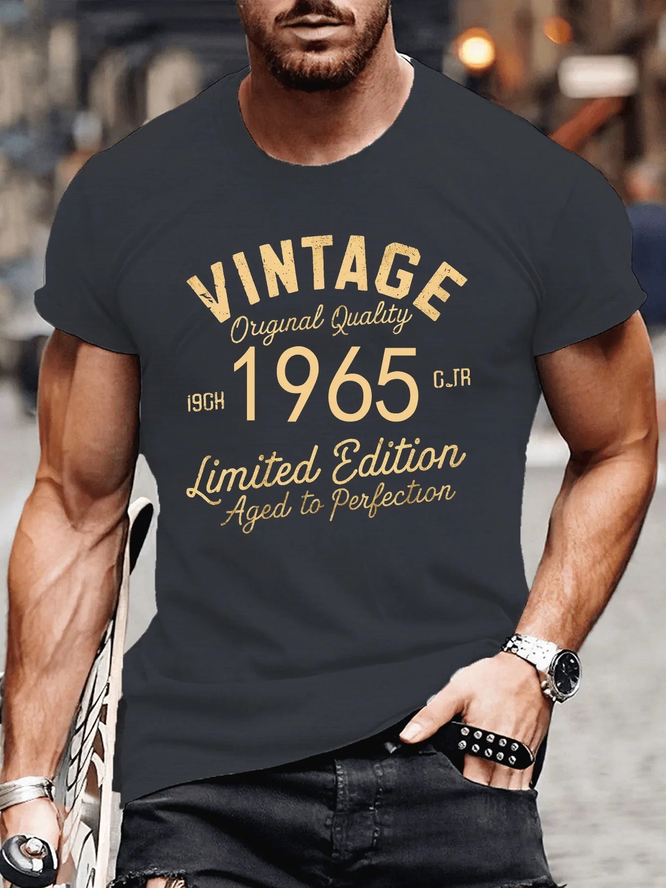 VINTAGE 1965 Letter Printed T-Shirts