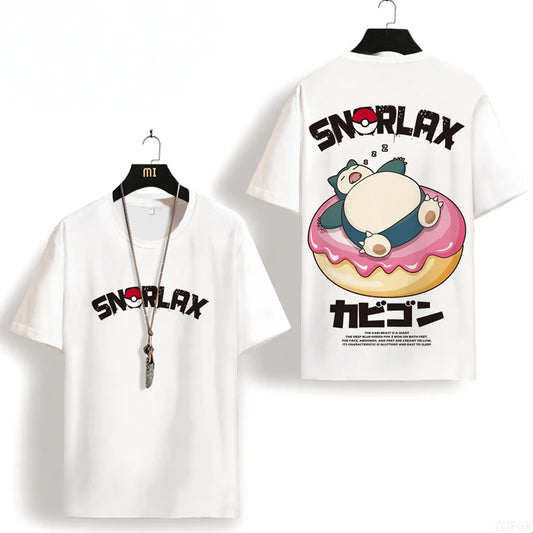Anime Snorlax Graphic Loose Fit Shirt
