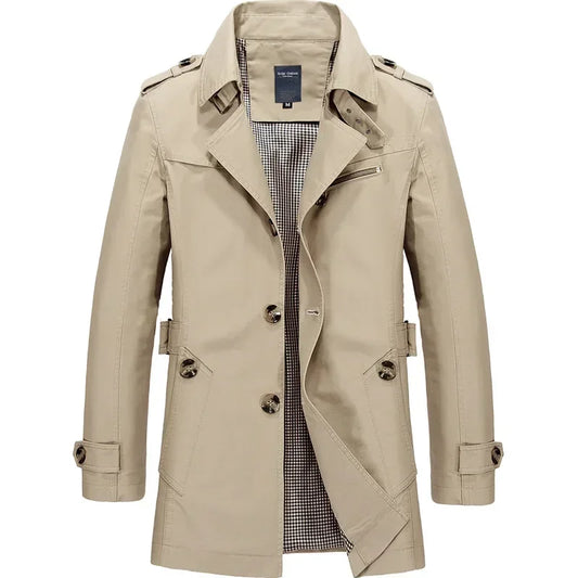 Vintage Style Casual Men’s Trench Jacket