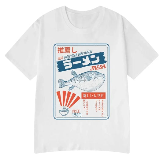 Cute Puffer Fish Japanese Fashion Top