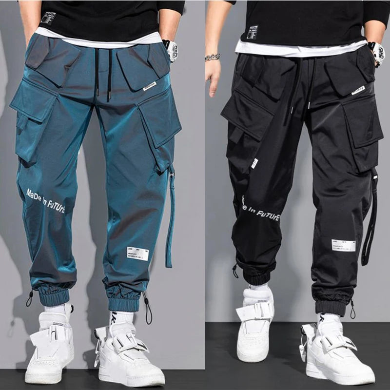 Slim Fit Ribbon Cargo Joggers