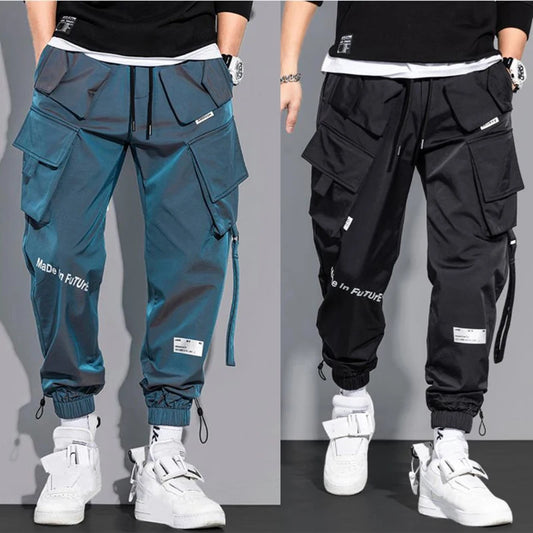 Slim Fit Ribbon Cargo Joggers