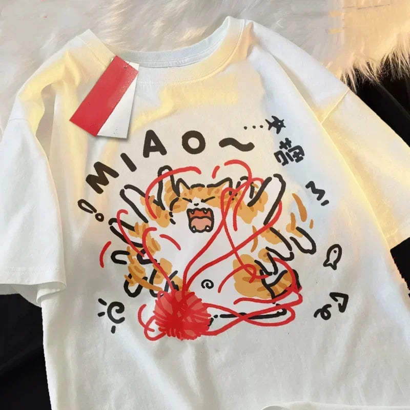 Trendy Short Sleeve Harajuku Graphic Shirt Junior