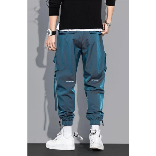 Slim Fit Ribbon Cargo Joggers
