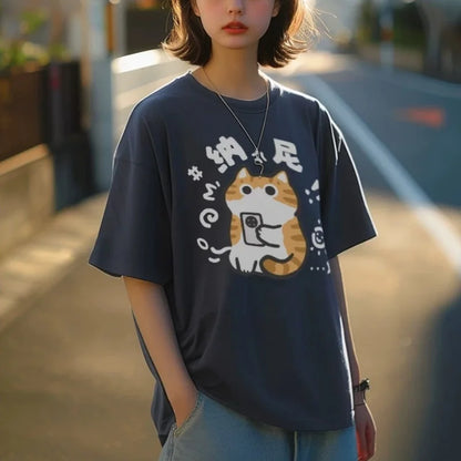 Breathable Cotton Dog Print Short Sleeve