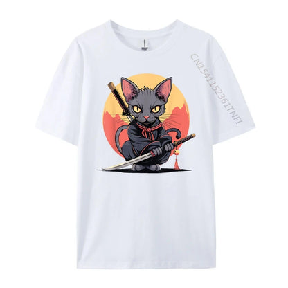 Japanese Shinobi Cat Bushi Graphic Tee