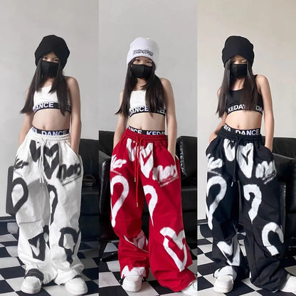 Teens Hip Hop Graffiti Shirt Pant