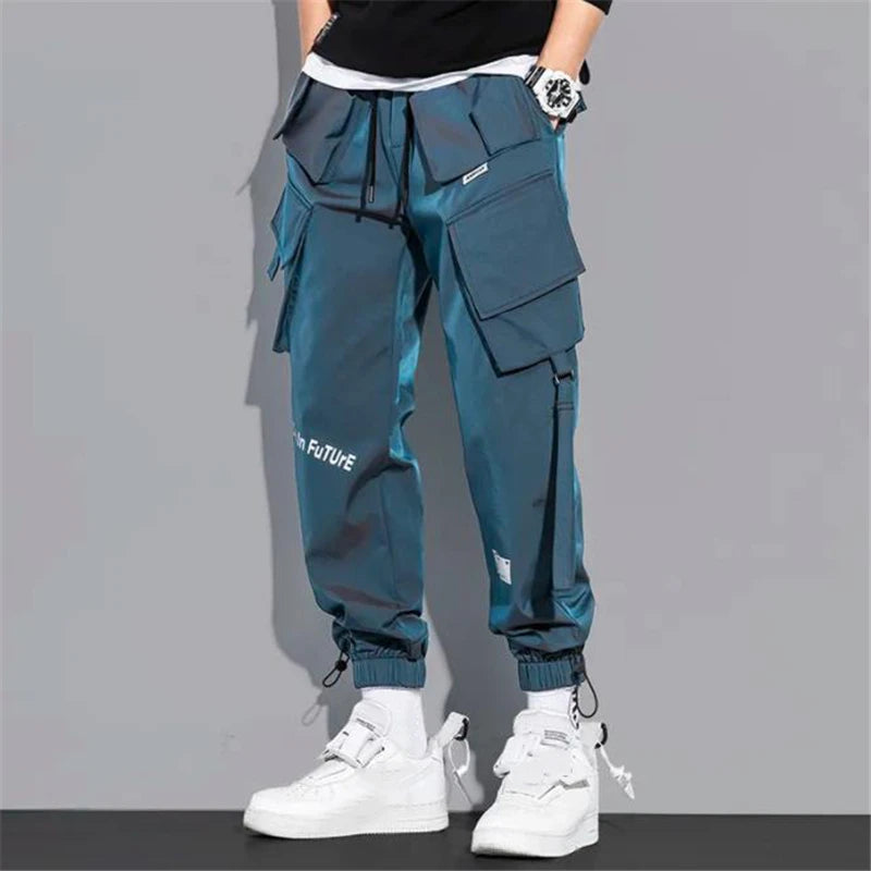 Slim Fit Ribbon Cargo Joggers