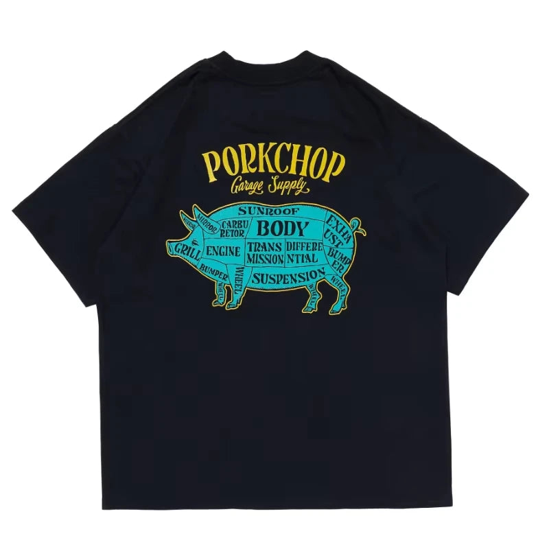 Porkchop Oversized Unisex Harajuku Skate Tee