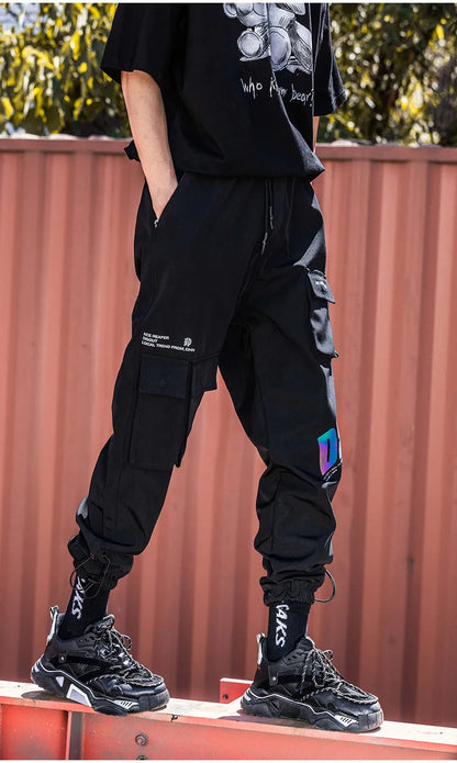 Slim Fit Ribbon Cargo Joggers