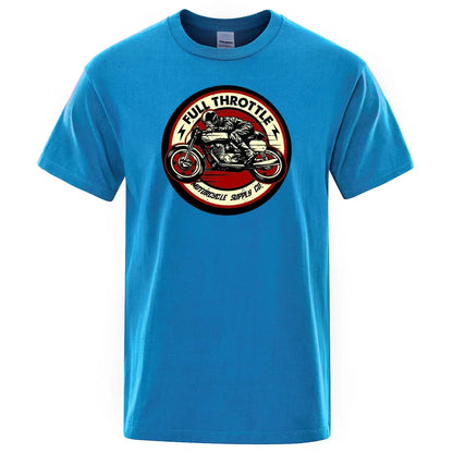 Rockabilly Motorcycle Rider Graphic Summer Shirt