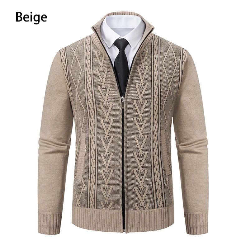 Men’s Warm Cashmere Knitted Sweater Coat