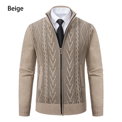 Men’s Warm Cashmere Knitted Sweater Coat