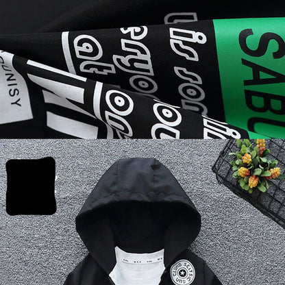 Children's Hooded Jacket Letter Outerwear