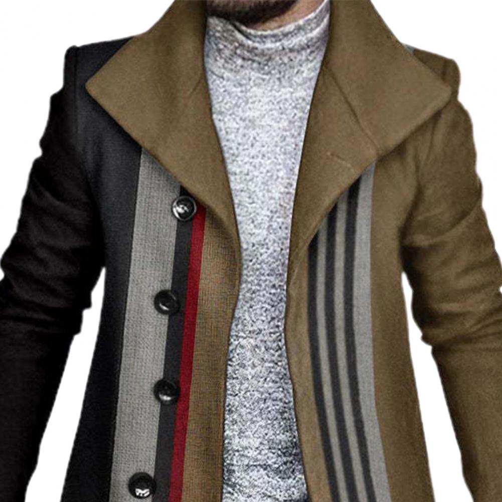 Fashion Long Sleeve Woolen Check Jacket