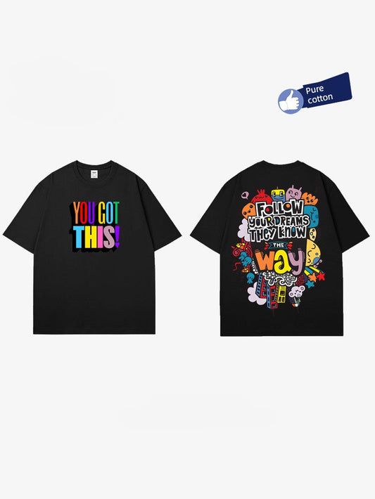 American Cartoon Graffiti Print T-Shirt Unisex