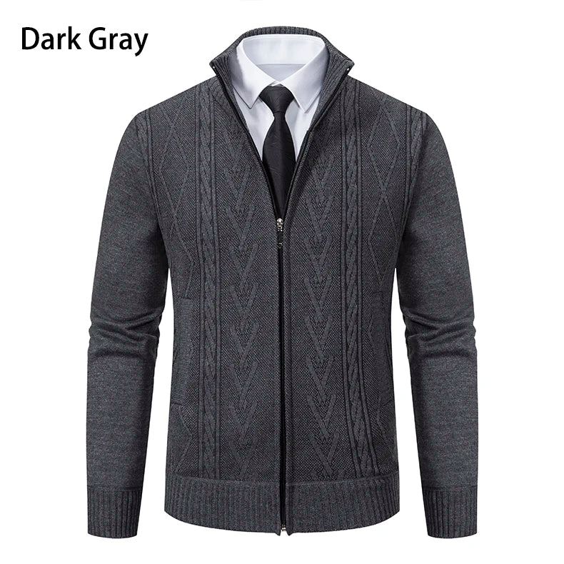 Men’s Warm Cashmere Knitted Sweater Coat