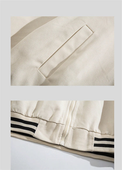 Streetwear Bomber Jacket Japanese College Style