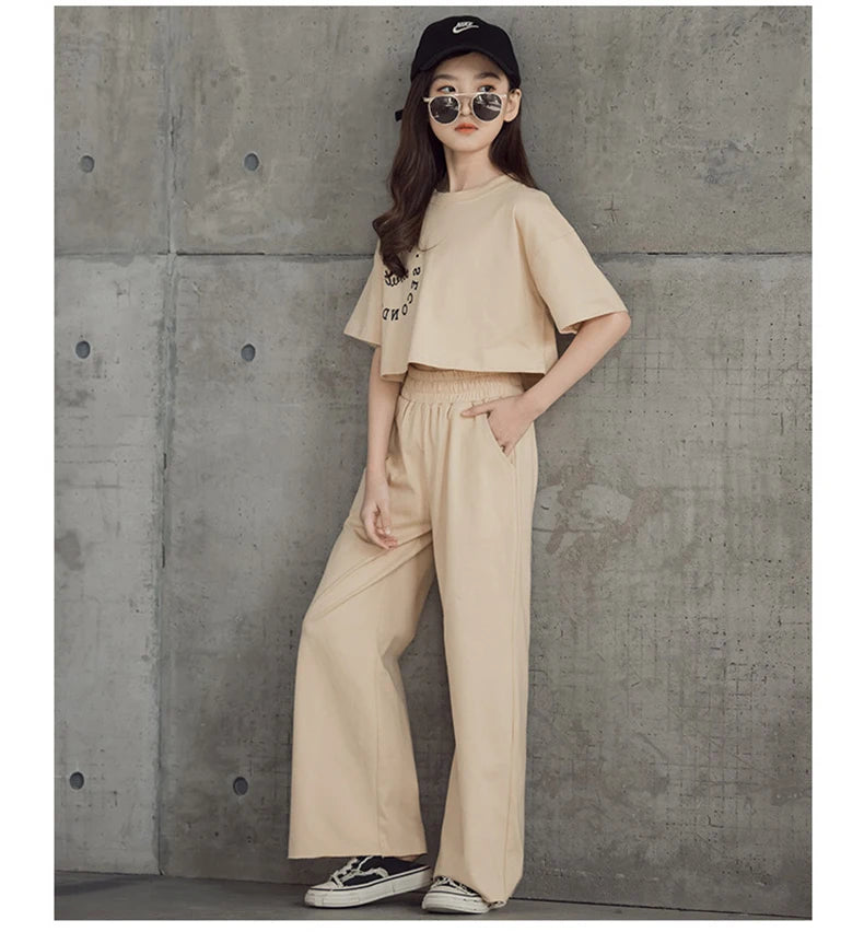 Girls Clothing 2Pcs Set Tops Pants