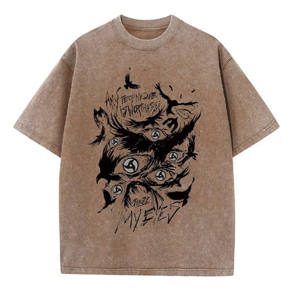 Vintage Washed Hip Hop Anime Tee