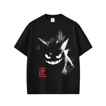 Oversized Gengar Streetwear Summer Gym Shirt