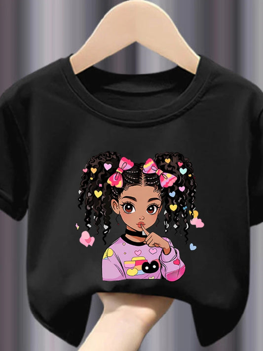 Print Girls Soft and Stretchy T-shirt