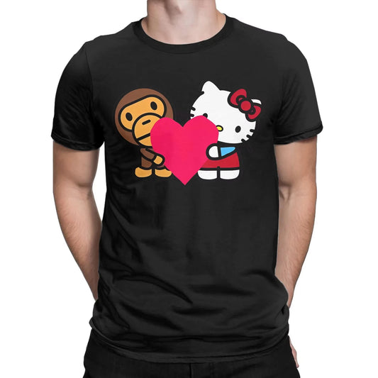 Unisex Hello Kitty Cotton Short Sleeve