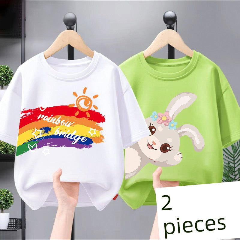 Girl Short Sleeve Leisure 2 Pieces
