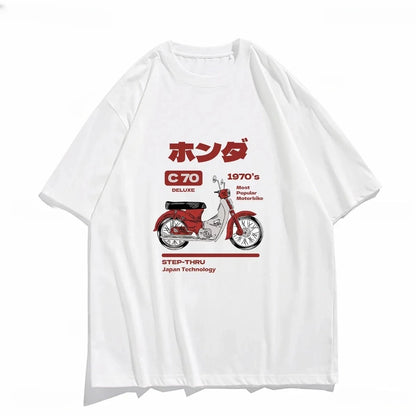 Vintage Japanese Motorcycle Printed Tee Unisex