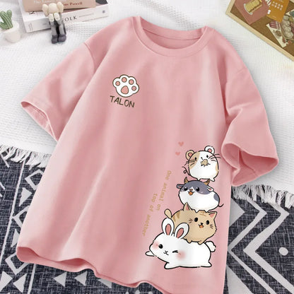 Sweet Japanese Style Hamster Short Sleeve