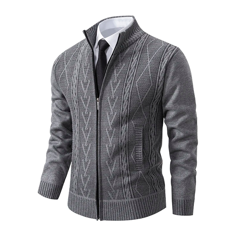 Men’s Warm Cashmere Knitted Sweater Coat