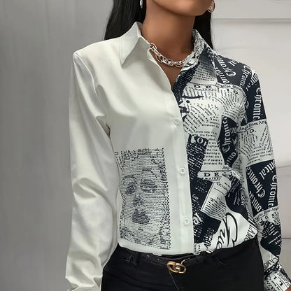 Alphanumeric Print Summer Shirt