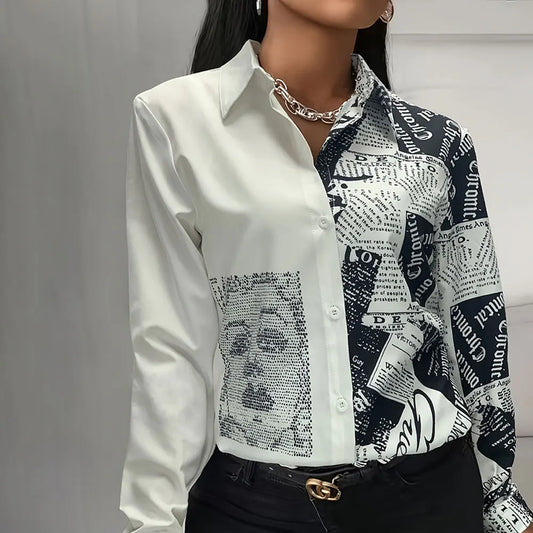 Alphanumeric Print Summer Shirt