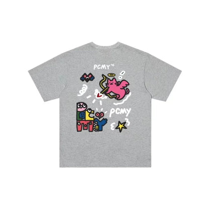 Trendy Summer Couple’s Cat Graphic Shirt