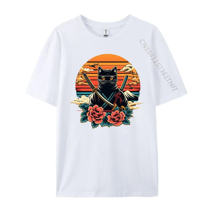 Ukiyo-E Shinobi Cat Anime T-Shirt